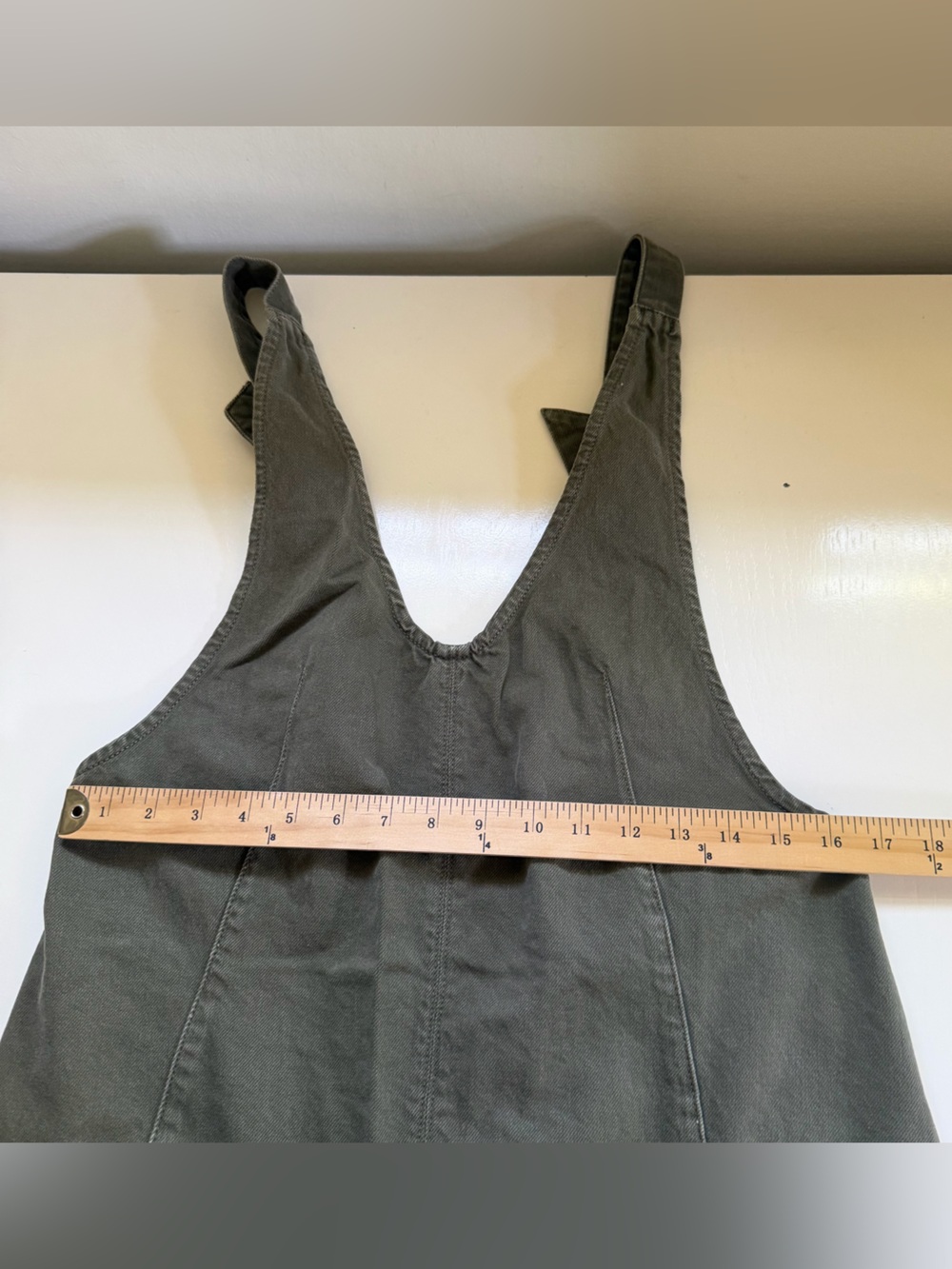 We The FreeHigh Roller Shortalls Romper Overalls Olive Green Oversized Size XS - Picture 6 of 11